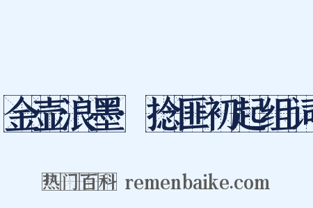 金壶浪墨·捻匪初起组词是什么意思的图片